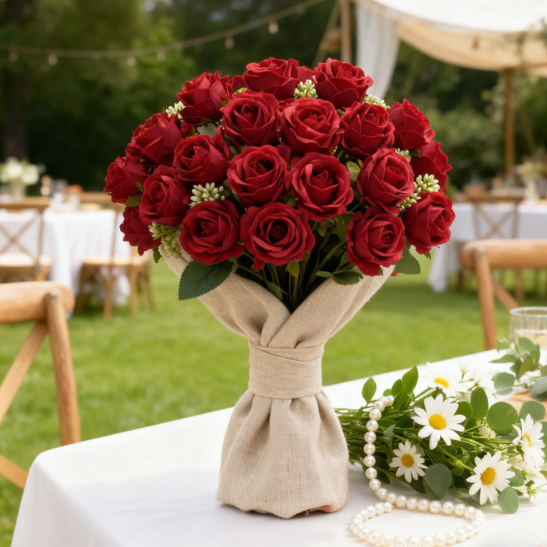 Künstliche Blumen Zehn Kopf Seide Rose Bündel Sammelalbum Valentinstag Hochzeit Outdoor Garten Party Zimmer Vase Tisch Decora Diy Geschenke – Detail 3