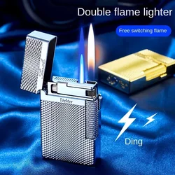 Briquet à gaz torche en métal coupe-vent, briquets inhabituels, briquet Laguna, accessoire pour fumer silex, gadgets butane, cadeau pour homme