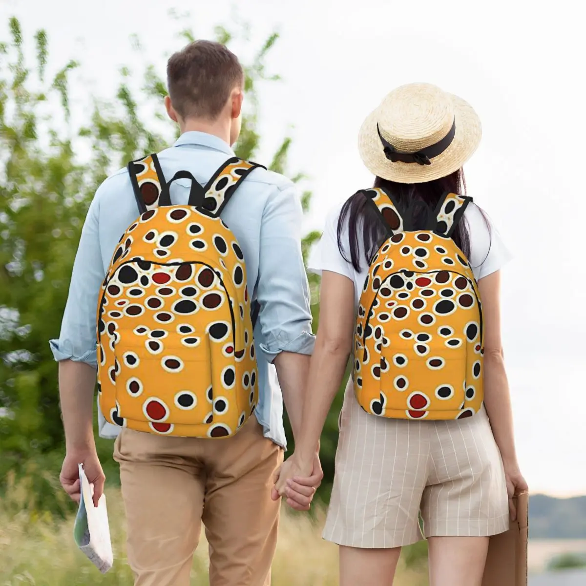 Brown Trout Skin Student Backpack School Bag Hiking Travel Daypack for Men Women Bookbag Shoulder Bags