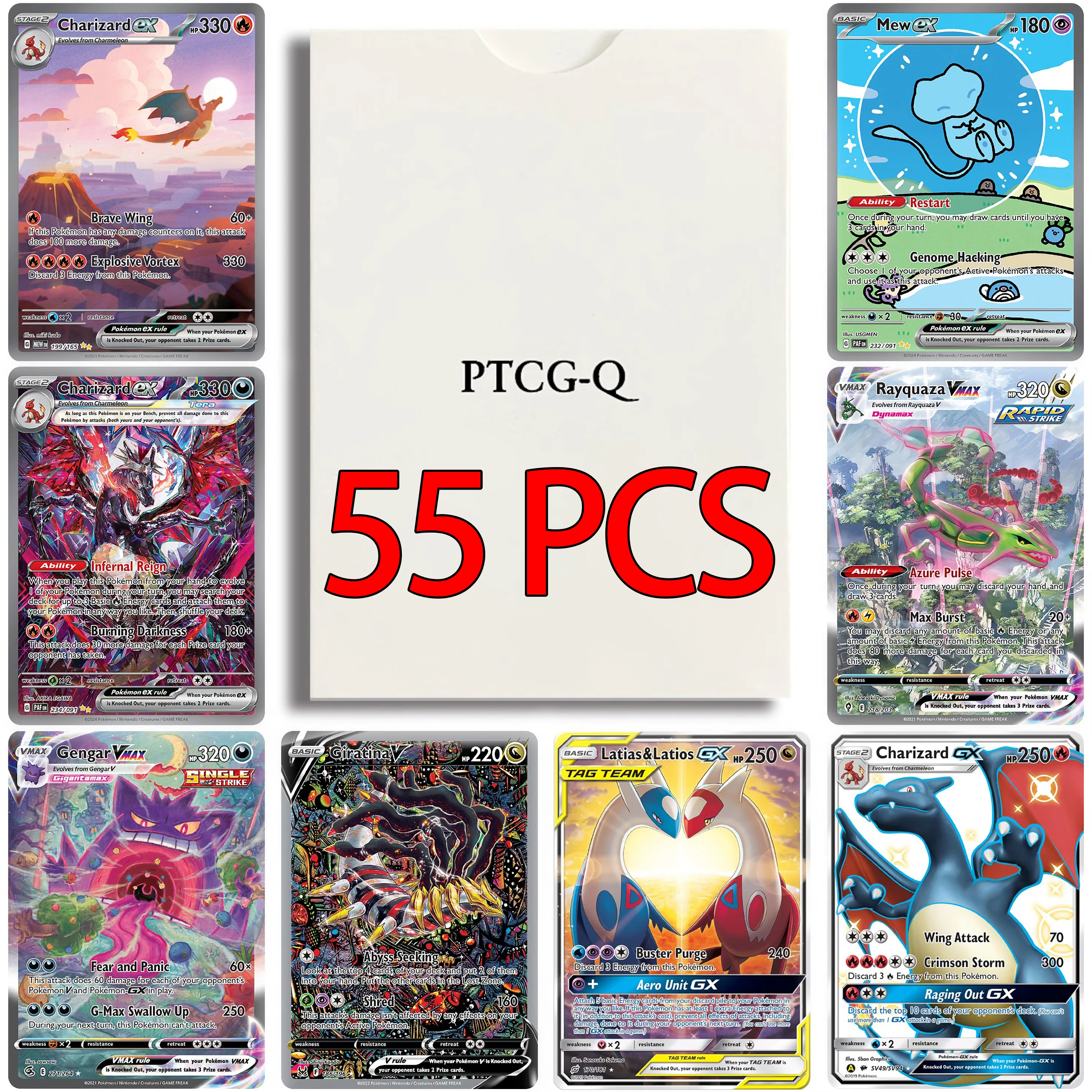 ptcg-cards-whole-set-q-55-cards-gym-challenge-neo-destiny-skyridge-greninja-sylveon-tcg-pocket-game-collection-cards-toy-gifts
