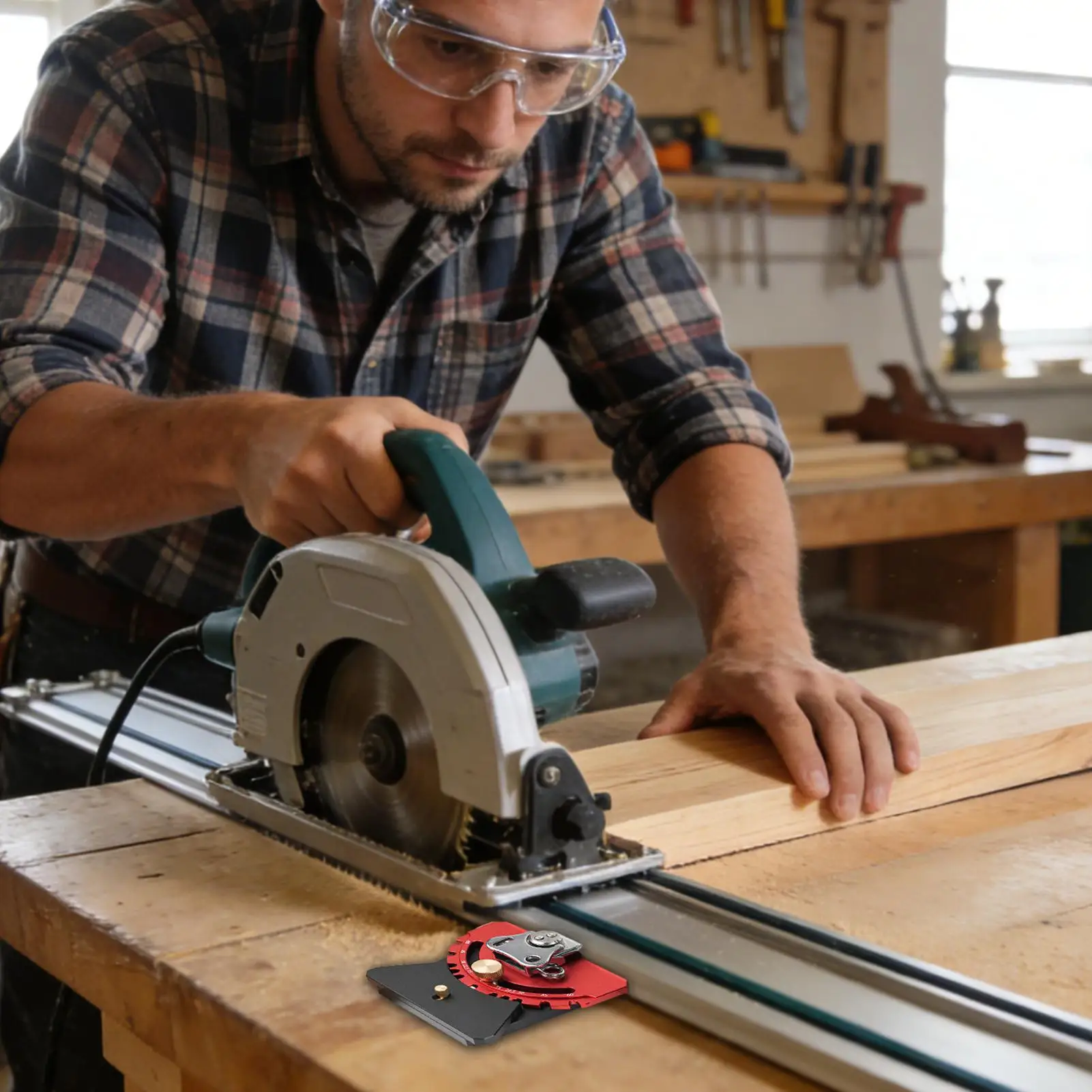 Track Saw Square Aluminum Alloy Adjustable Professional Router Guide Track Saw Guide Rail For Straight Cuts Crosscut Edges