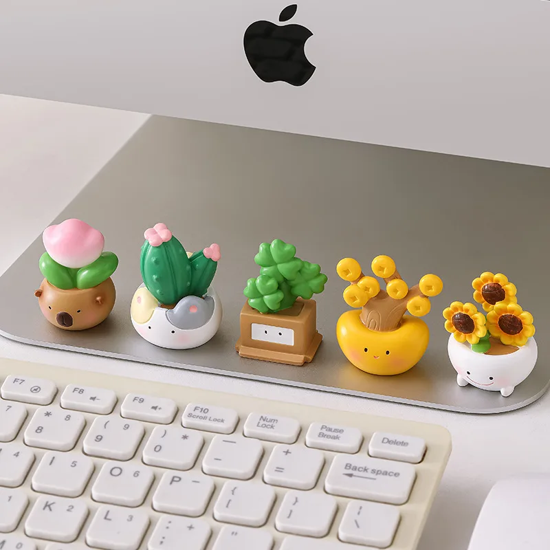 Mini Healing And Prosperous Green Plant Decoration - Desk Office Workstation Stress-relieving Item - Computer Decoration