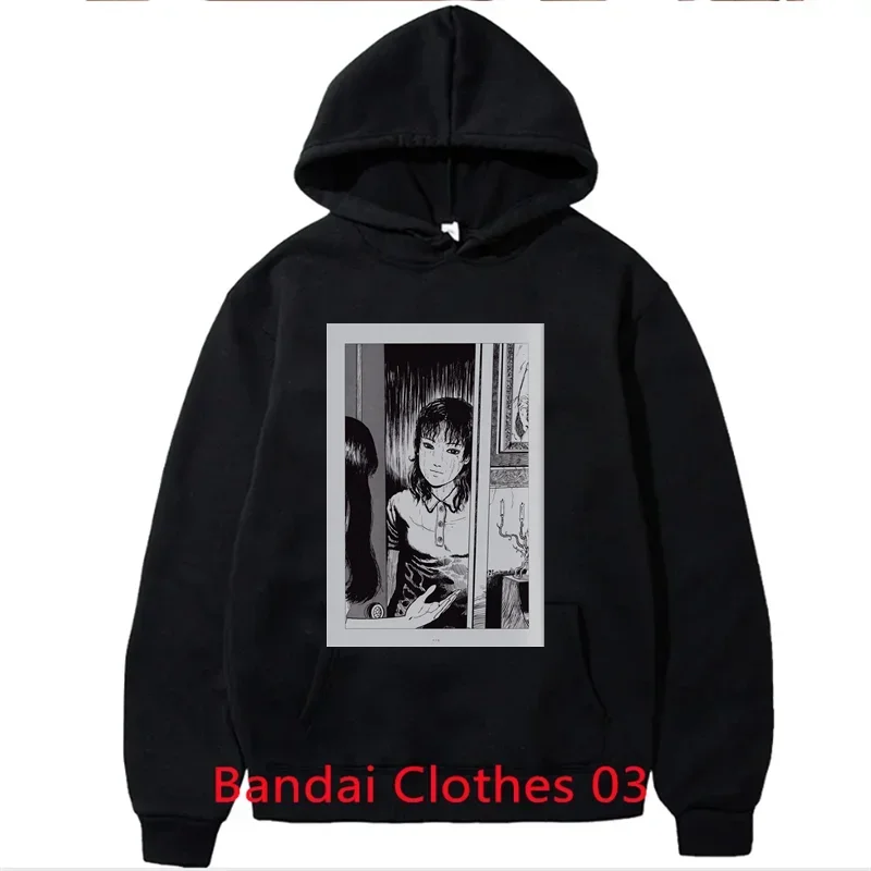 Japan Anime Junji Ito Eyes Manga Graphic Hoodies Aesthetic Girl Tomie Printed Sweatshirt Winter Warm Plus Size Hooded Pullover