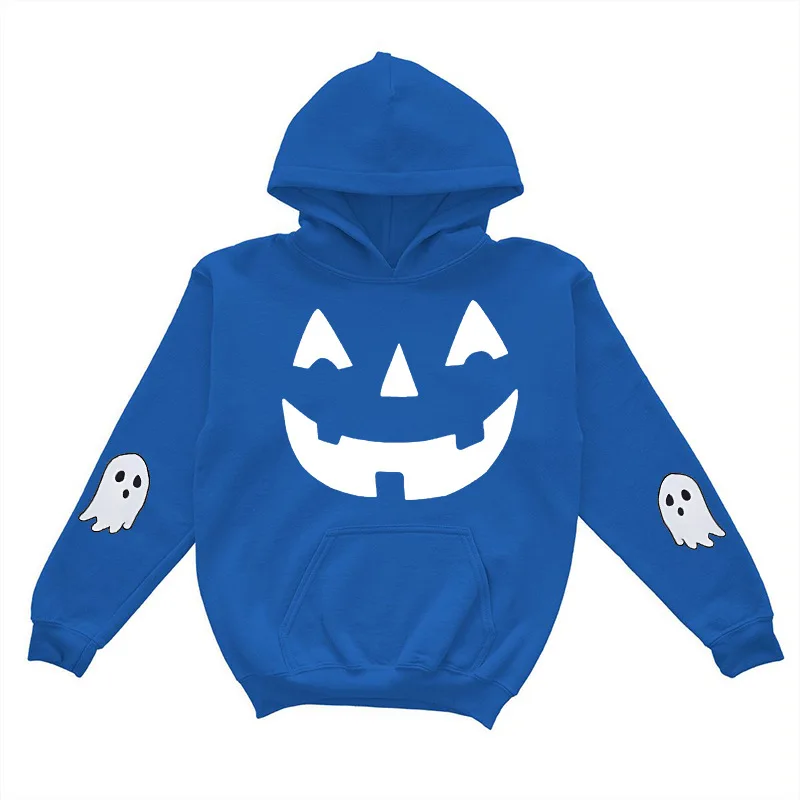 هودي أطفال كاجوال من الصوف للهالوين بتصميم مطبوع للخريف والشتاء، سترة بأكمام طويلة بنمط كرتوني لطيف من البوليستر #4
