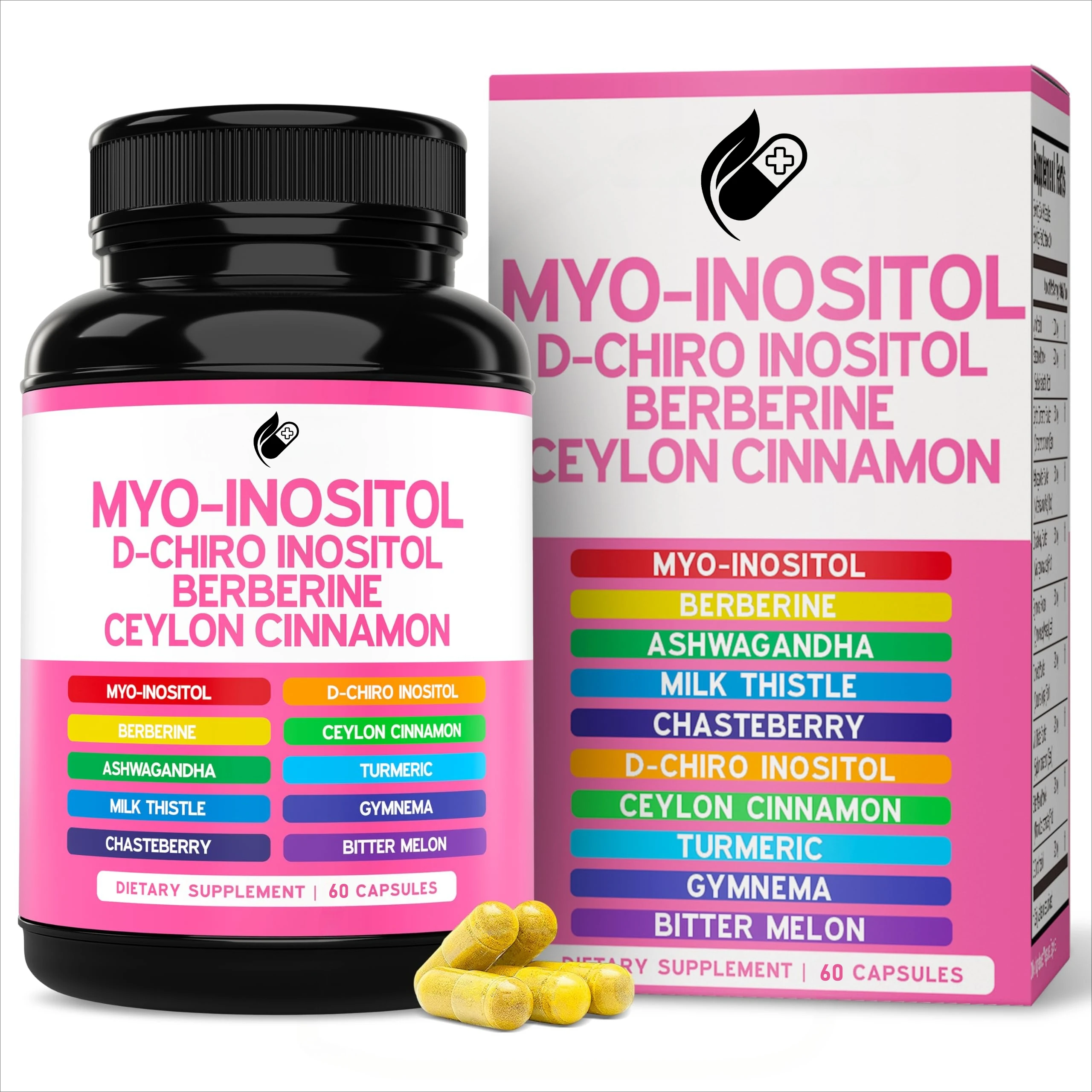 Inositol y D-Chiro-Inositol con ácido fólico, ayuda a mejorar el sistema inmunológico del pasato y apoya la salud femenina general