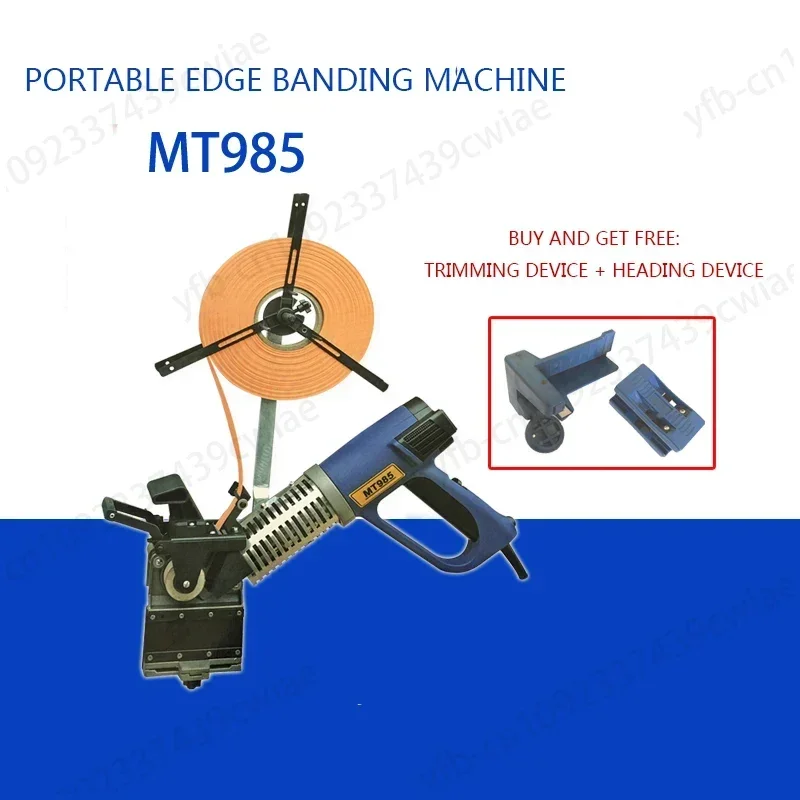 MT985 Small Woodworking Portable Edge Banding Machine 220V / 2000W Straight Curve Home Improvement Manual Edge Banding Machine