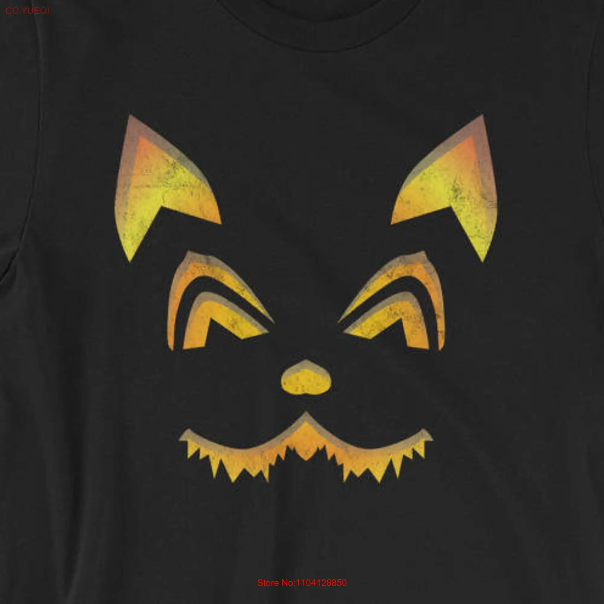 Scary Evil Cat Face T Shirt Halloween UNISEX for Lover long or short sleeves