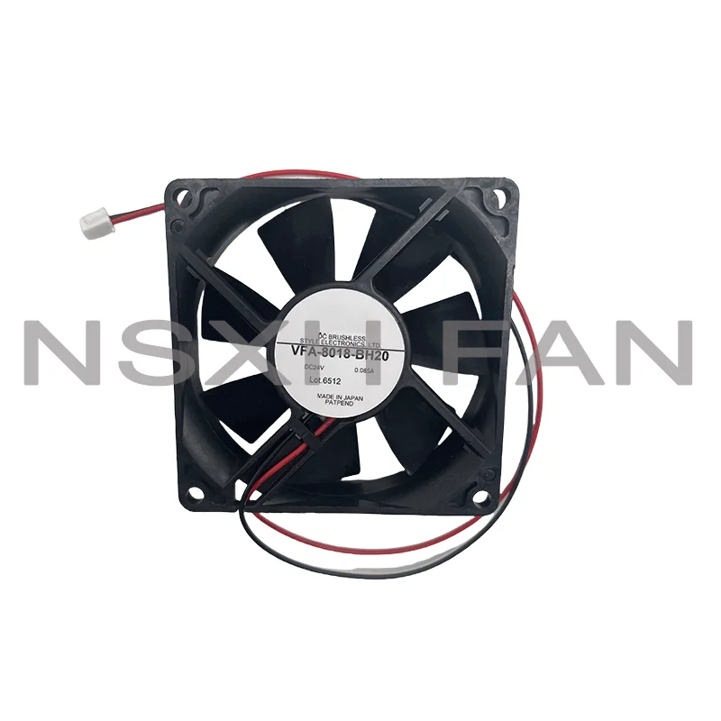 VFA-8018-BH20 24V 0.085A 80x80x20mm 2-Wire Server Cooling Fan