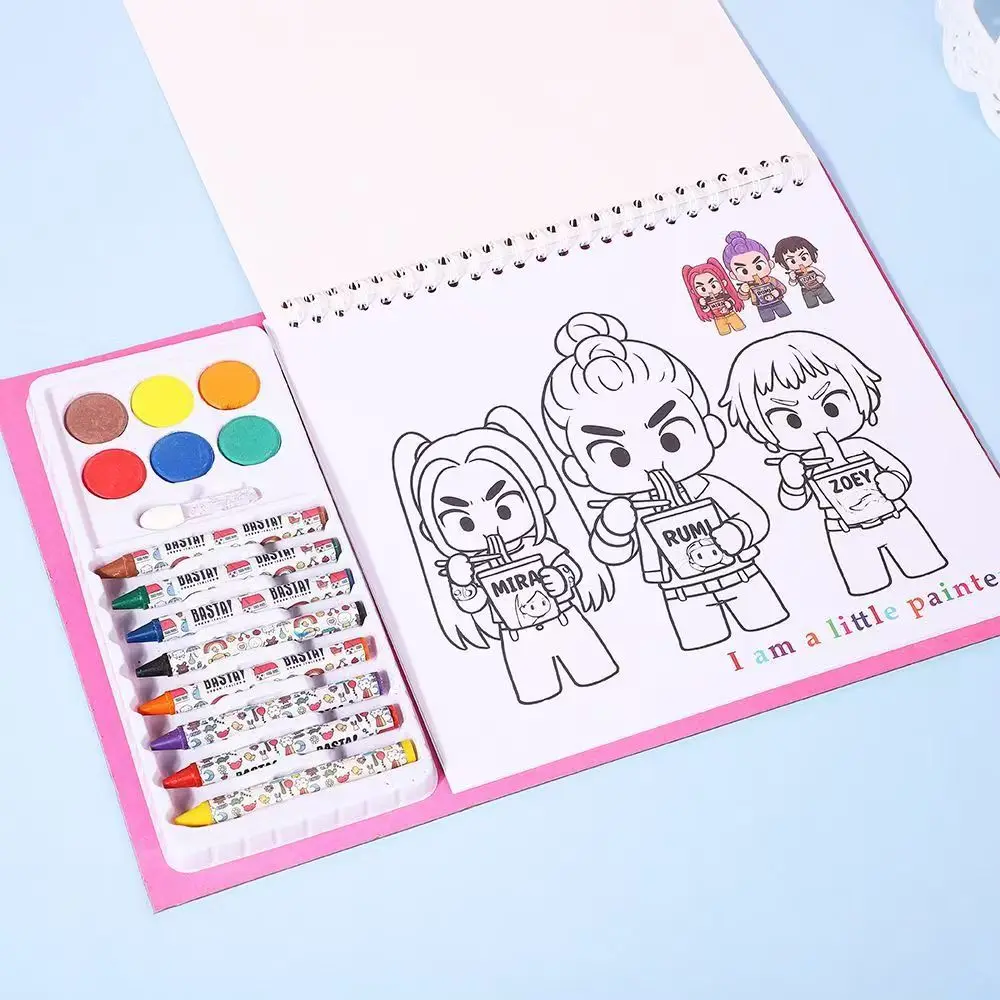 2025 NUOVO Kpop Demon anime libro illustrato periferico libro da colorare periferico linea disegno brochure per bambini da colorare