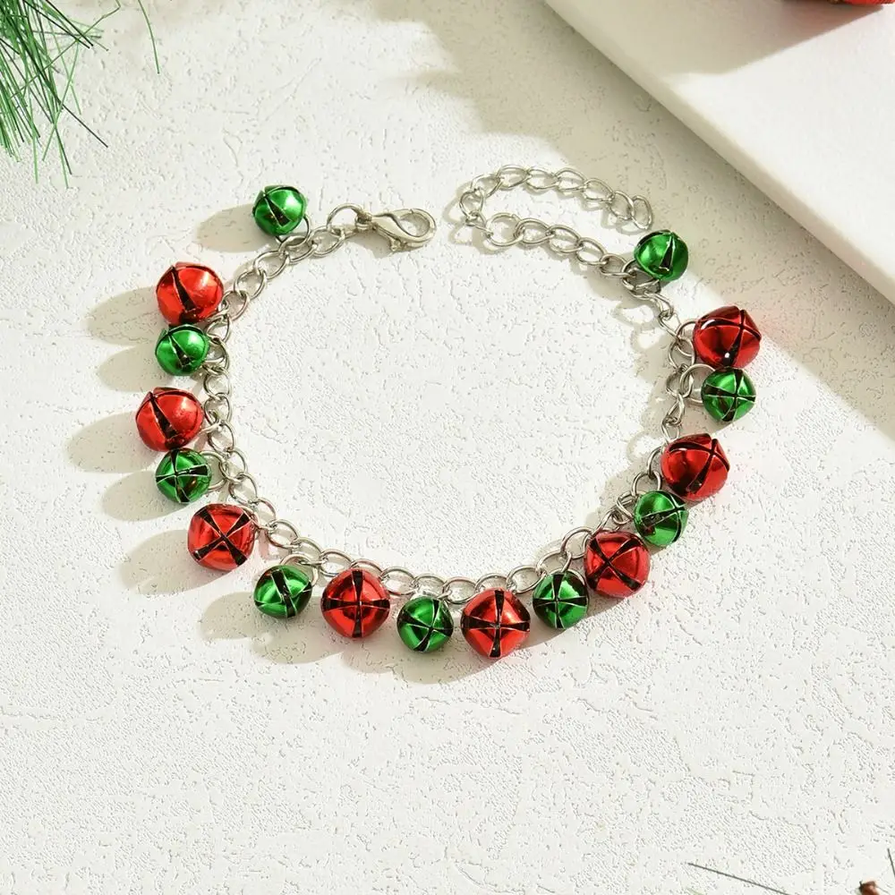 All-match Necklace Christmas Bell Jewelry Set Bracelet Jewelry Accessories Xmas Clavicle Chain Earrings Alloy Festival