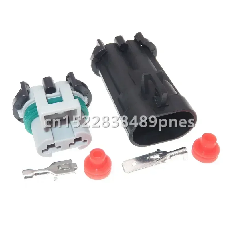2 Pole 6.3mm 15363990 15363993 15344054 Automotive Fan Radiator Socket For BUICK Toyota Map Sensor Wiring Harness Connector