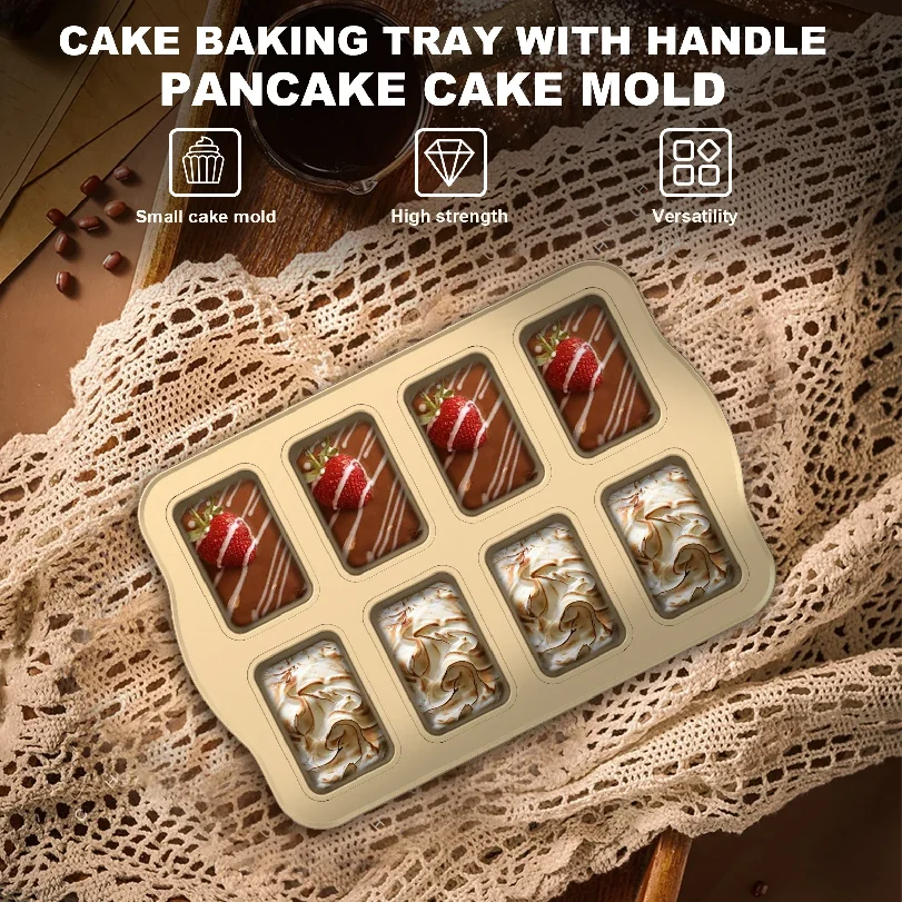 Non Stick Cupcake Cake Pans 8 - огляд і ціна Tray Mold Rectangle