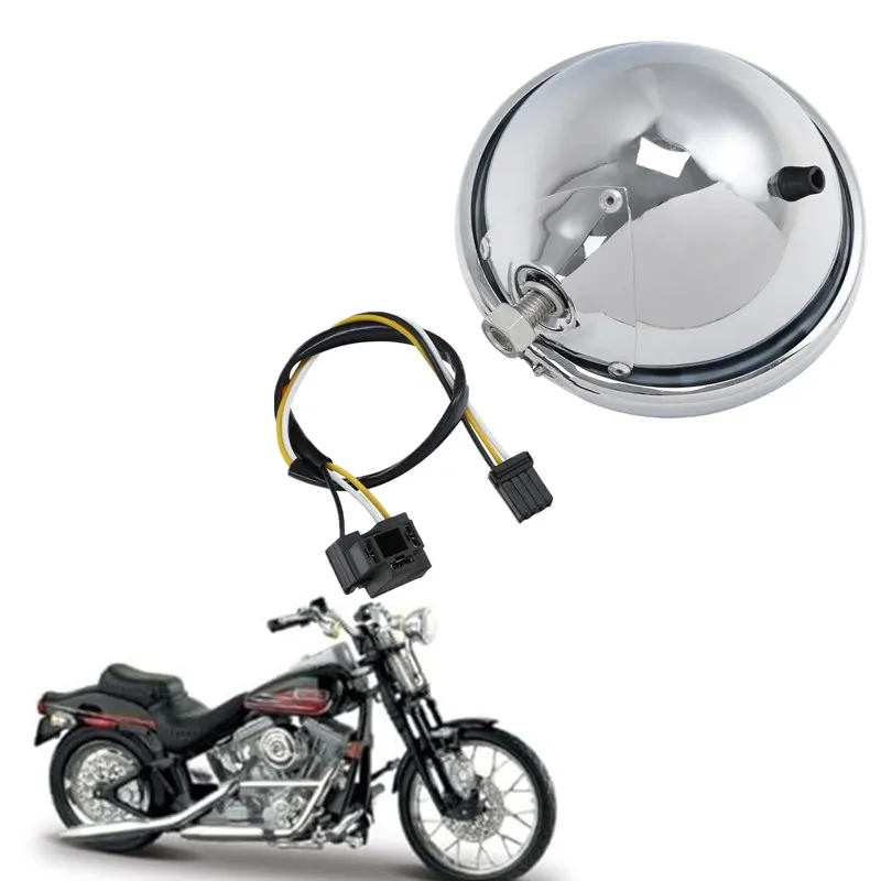 

For Harley FL FLHF FLH Bad Boy FXSTSB Motorcycle Acsessories 5 3/4" 5.75" Headlight Housing Bucket