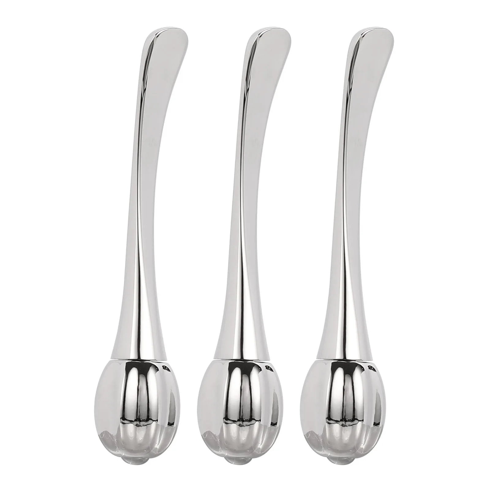 

3 Pcs Eye Cream Stick Beauty Scoop Portable Makeup Spoon Eyes Massage Sticks Facial Mask Stainless Steel Face Bar