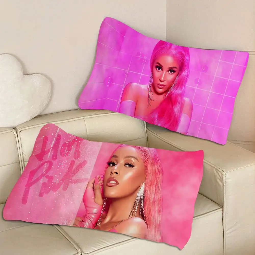 

Pop Rap D-doja CatS Cartoon Pillow Towels- Single Quick-Dry Polyester Pillowcase Pillow Core Cover Breathable