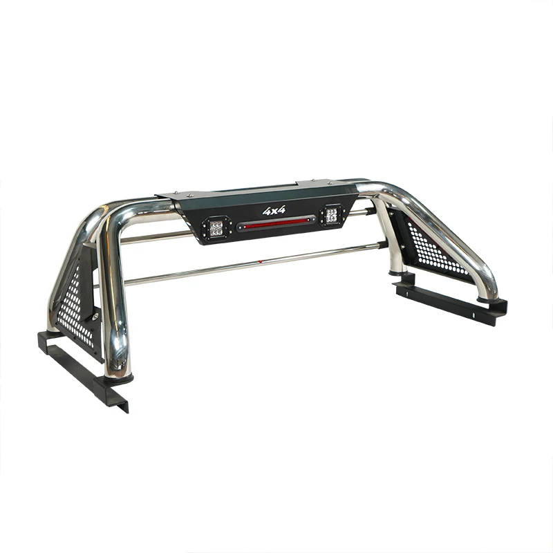 Good Quality Pickup Roll Cage Trunk Truck Stainless Steel Roll Bar Silver Customization For GMC Sierra