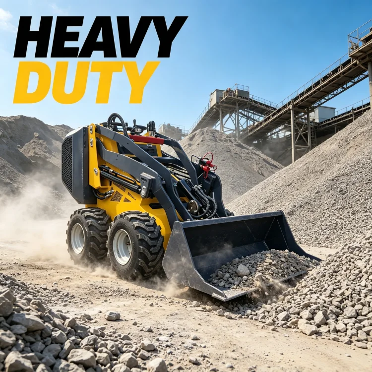 Free Ship SDLOT S300 Stand on Mini Crawler Skid Steer Loader Koop CE EURO5 EPA 300kg Brush Cutter Yard Maintenance