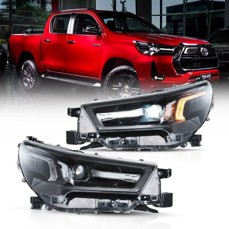 

Headlight with Plug and Play Head Lamp Revo Vigo Rocco Front Car Lamp 2021-UP LED Head Lamp for Toyota Hilux