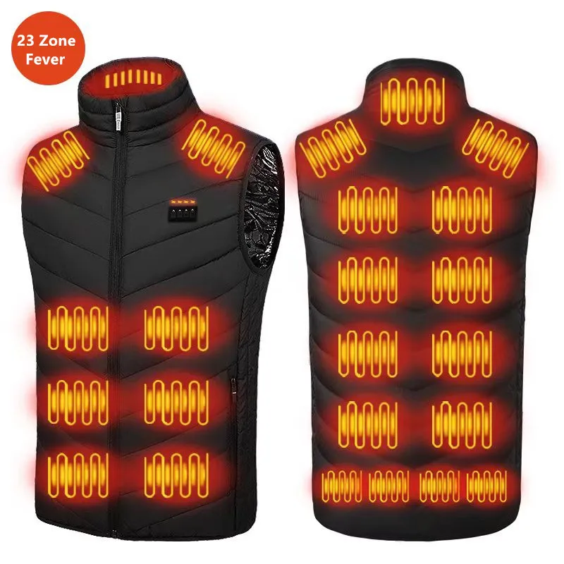 Neue Männer Casual Stehkragen Im Freien Warme Elektrische Weste Winter Usb Port Intelligente Heizung Ärmellose Mantel (Keine Power Bank) – Detail 3