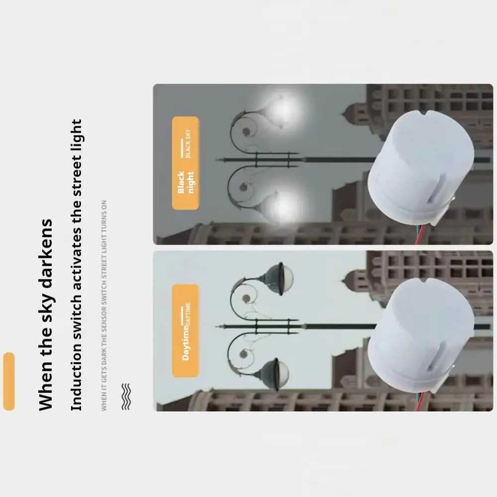 Light Control Sensor Switch Outdoor Photoelectric Switch 25A Rainproof High Power Automatic On Off Photoelectric Sensor Switch