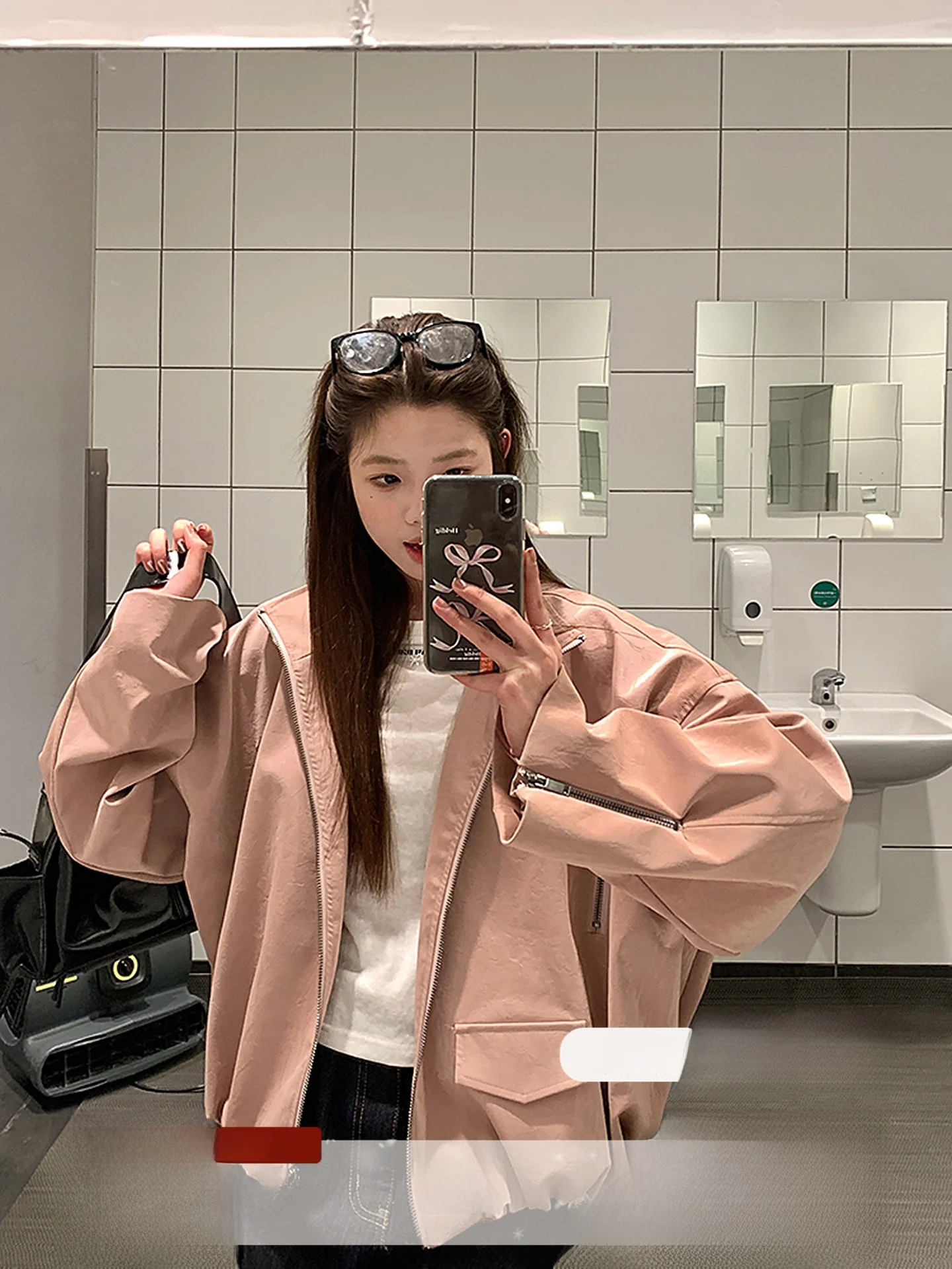 

Женская кожаная куртка в американском ретро-стиле с воротником-стойкой, свободного кроя, повседневная, осенне-зимняя, теплая, на молнии, цветная