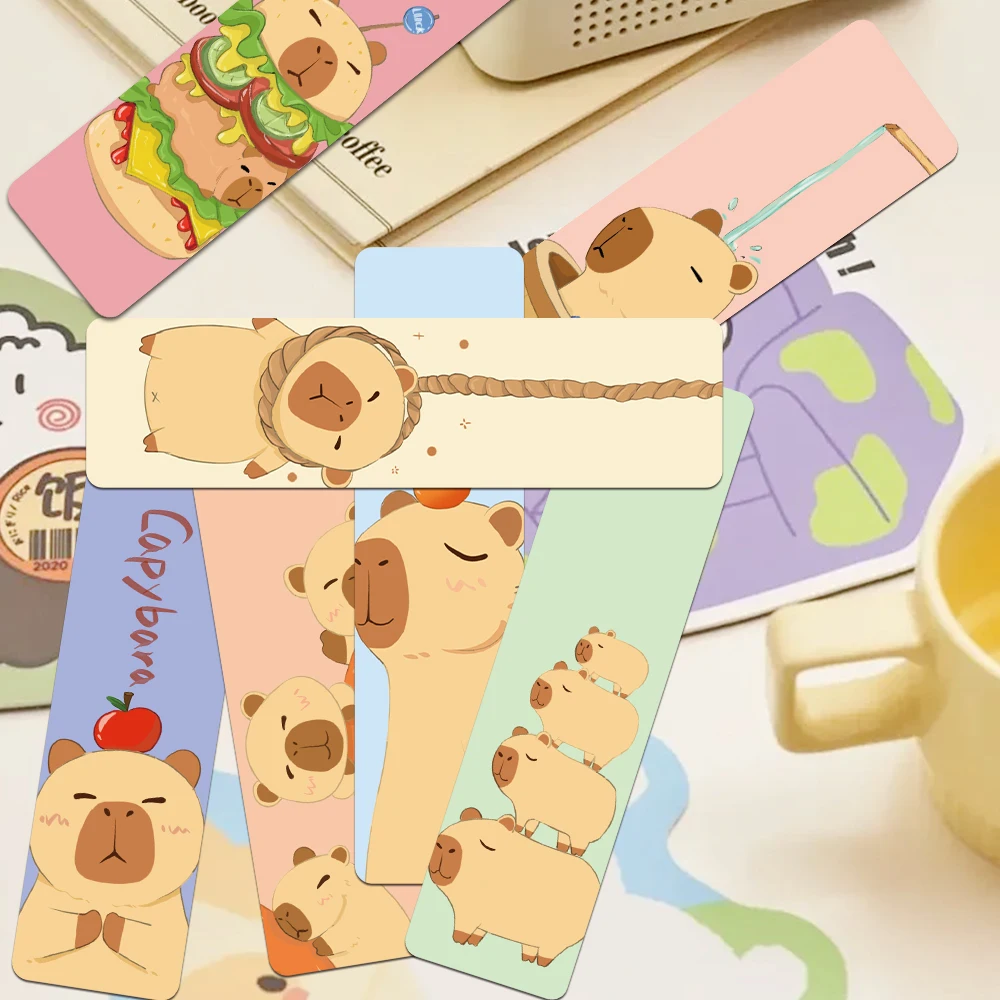30PCS Cartoon Capybara Lesezeichen Entspannende Tier Lesezeichen Kawaii Anime Stil Capybara Buch Liebhaber Nette Tägliche Büro Liefert