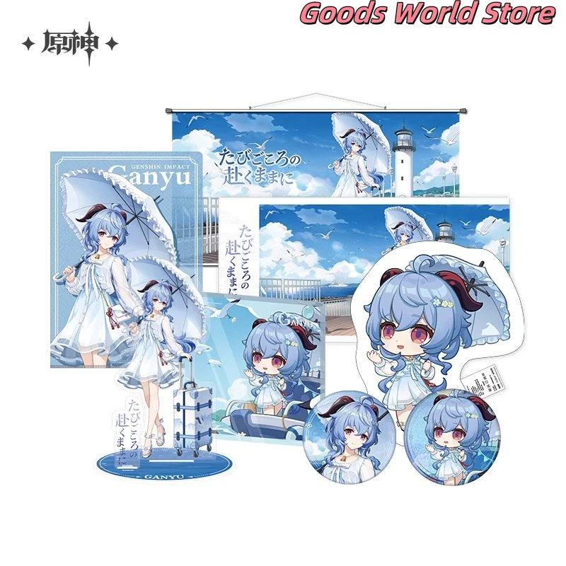 

Original Ganyu Badge Acrylic plaque mouse pad Painting folder Mihoyo Genshin Impact Ganyu Cosplay Costume Anime Game Doujin Gift