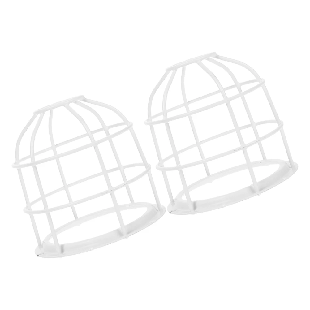 2pcs Smoke Net Cover Easy Install Sturdy Bracket Protective Guard Fire Sprinkler Head Cover Indoor Light Bulb Cage