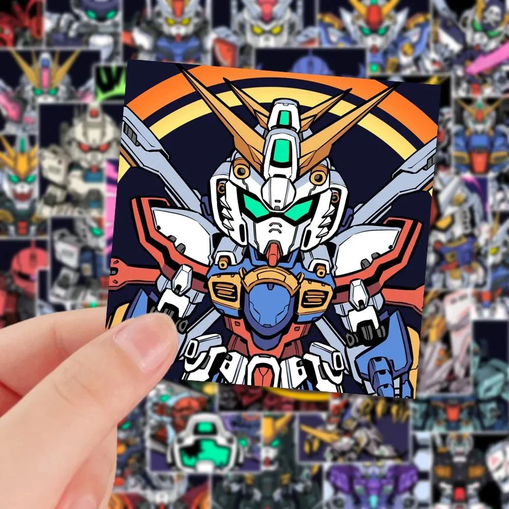 Gundam Cartoon Adesivos para Crianças, Cool Anime Adesivos, Decalques Graffiti, Brinquedo DIY, Mala, Laptop, Telefone, Pacote de Adesivo Impermeável PVC, 10 Pcs, 30 Pcs, 63Pcs