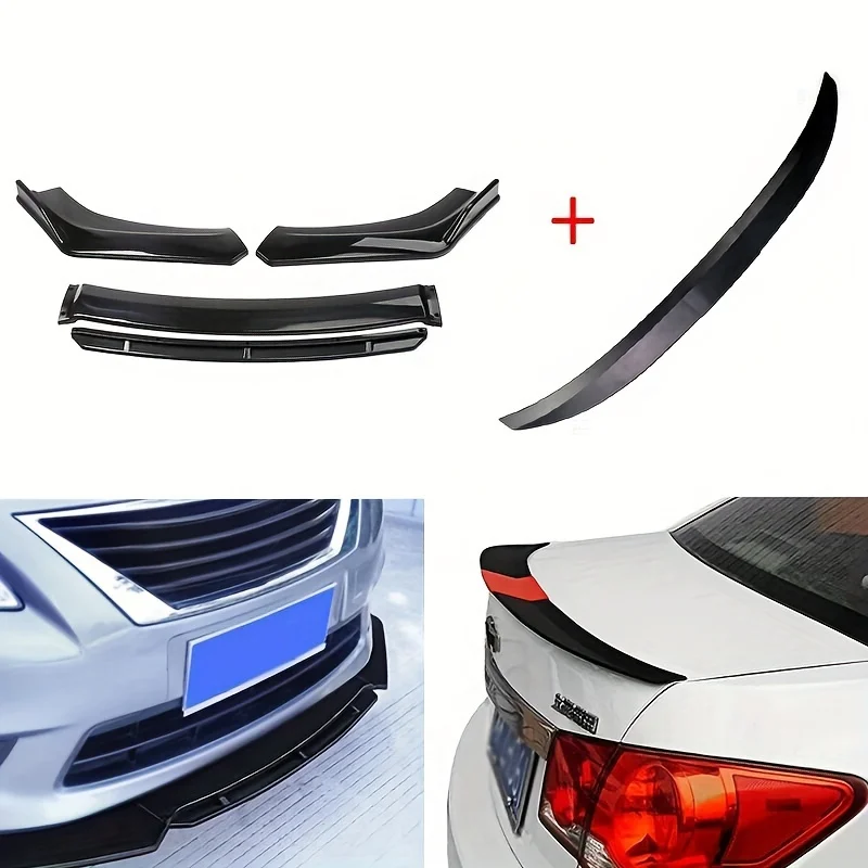 Universal Car Front Bumper Lip Body Kit Spoiler Splitter Diffuser Car Adjustable Trunk Tail Rear Wing Spoiler Car Accessories