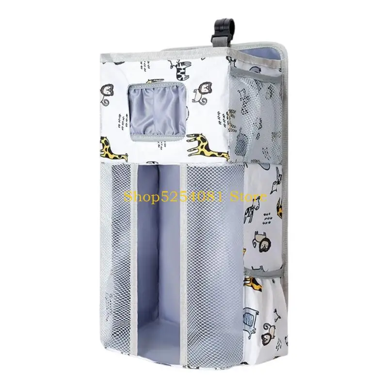AXYC Practical Diaper Organizers Hanging Bag for Cribs Playard Baby Bedsides Storage Sturdy Oxford Fabric Construction