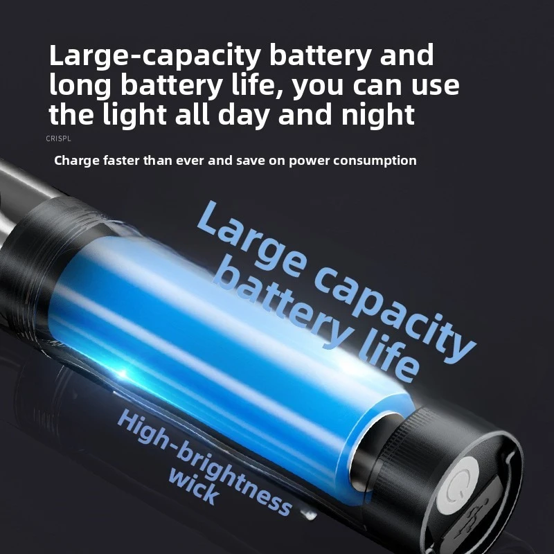 New High-Brightness Flashlight, Outdoor Flashlight, Camping Lantern Portable Long-Lasting Battery Flashlight for Student Reading