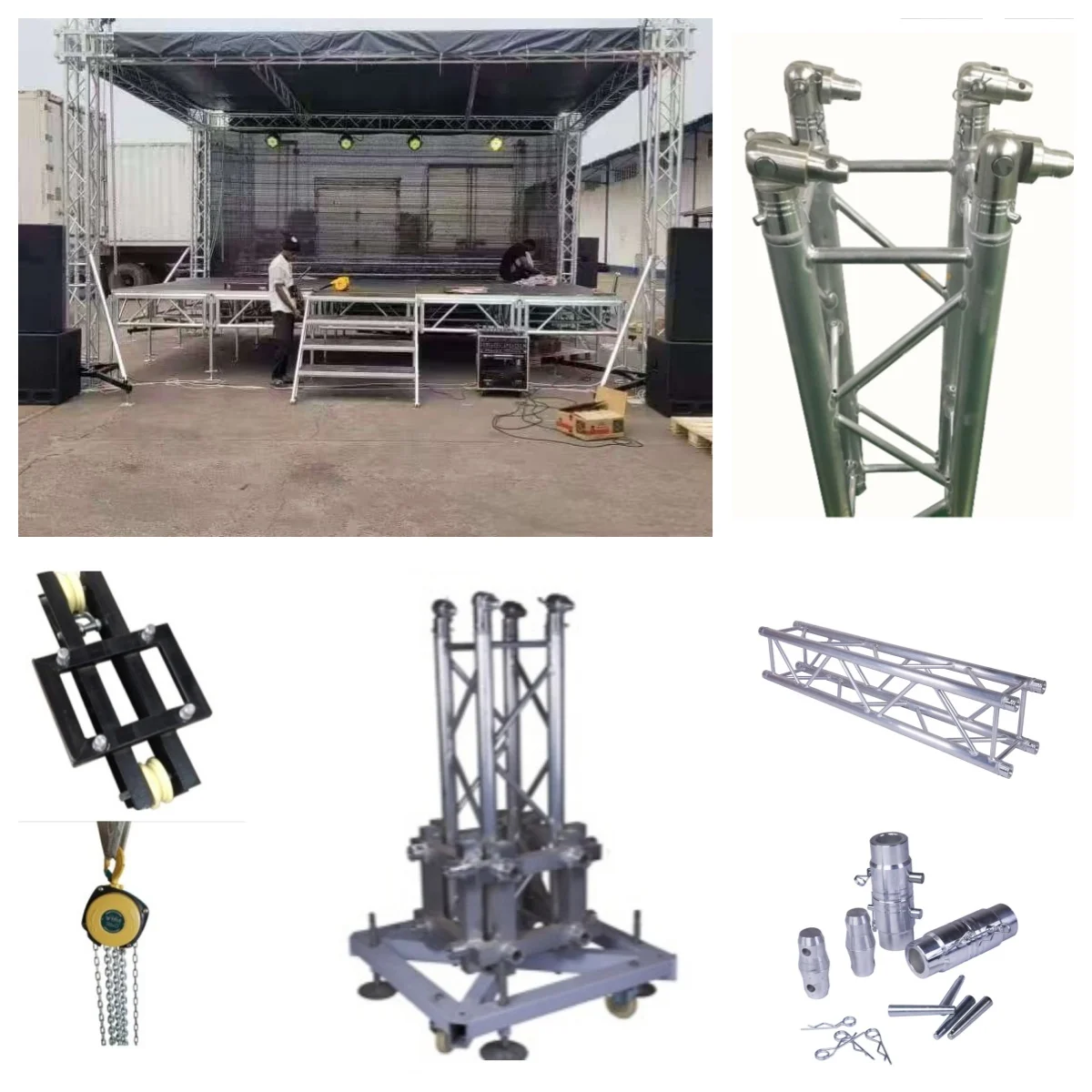 Quickly Build Aluminum Stage Truss System Spigot F34 Light Truss For Events