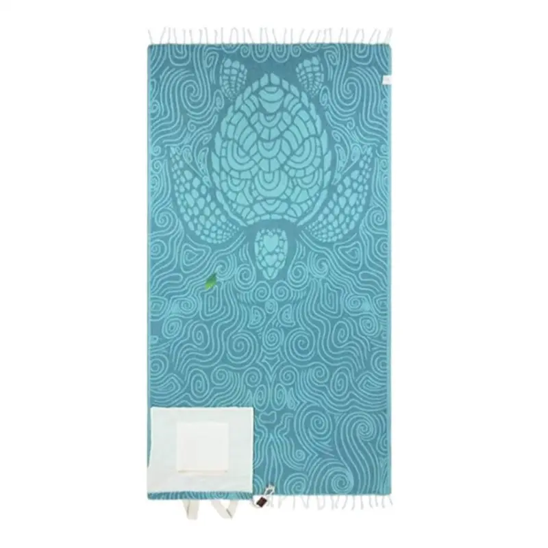 Seashells Towel Bag Two-In-One Design Convertible Beach Towel Bag Quick Dry Sports Beach Towels