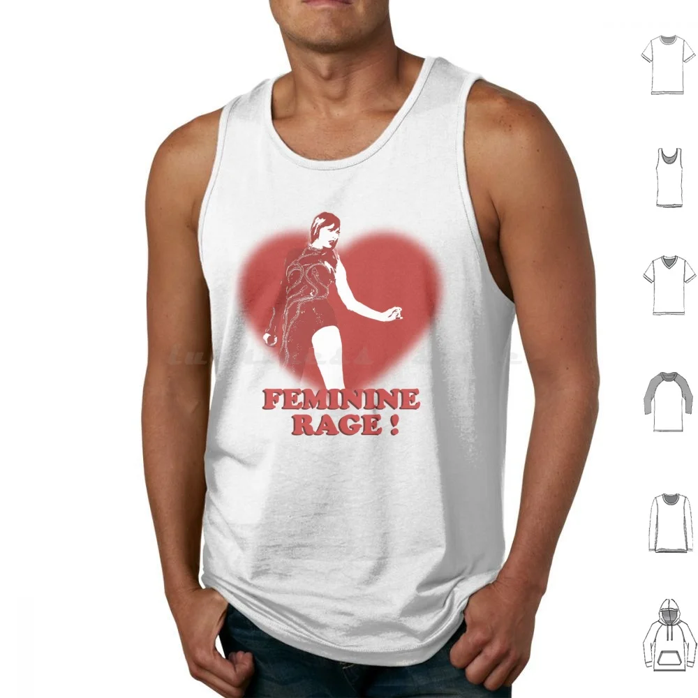 Camisetas sin mangas femeninas Rage Rep Estampado Algodón Feminino Rage Rep Tower Comienzo Ttpd