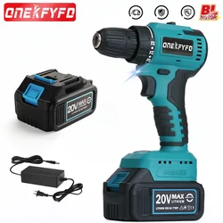 10MM Brushless Electric Impact Drill Cordless Screwdriver Lithium Battery Charging Hand Drill DIY Tool for Makita 18V Battery