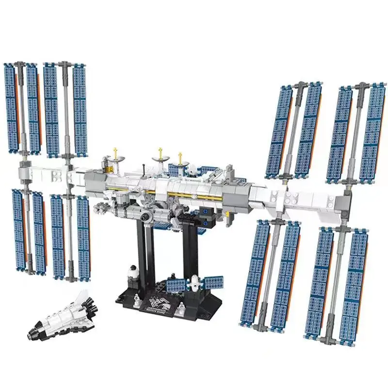 876pcs Ideas 21321 International Space Station Building Blocks Kit Bricks Classic Movie Model Kids Toys Boys Toy Children Gift