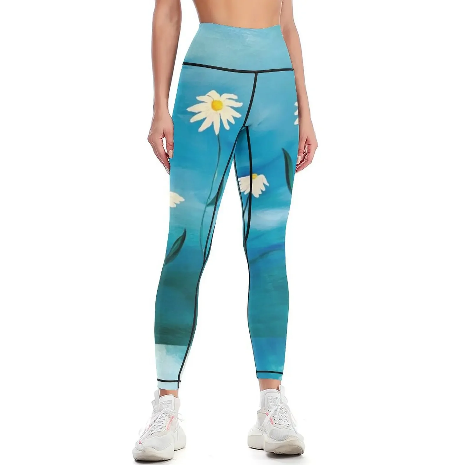 Dancing Daisies Leggings active wear Sweatpants Women sports workout clothes for Womens Leggings