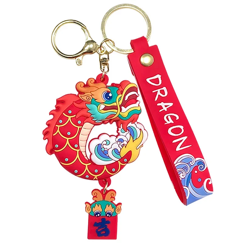 سلاسل المفاتيح الراقية والرائعة من Miniso، وحقائب السيارات والمعلقات لسنة التنين، ورأس السنة الجديدة الرائعة والراقية