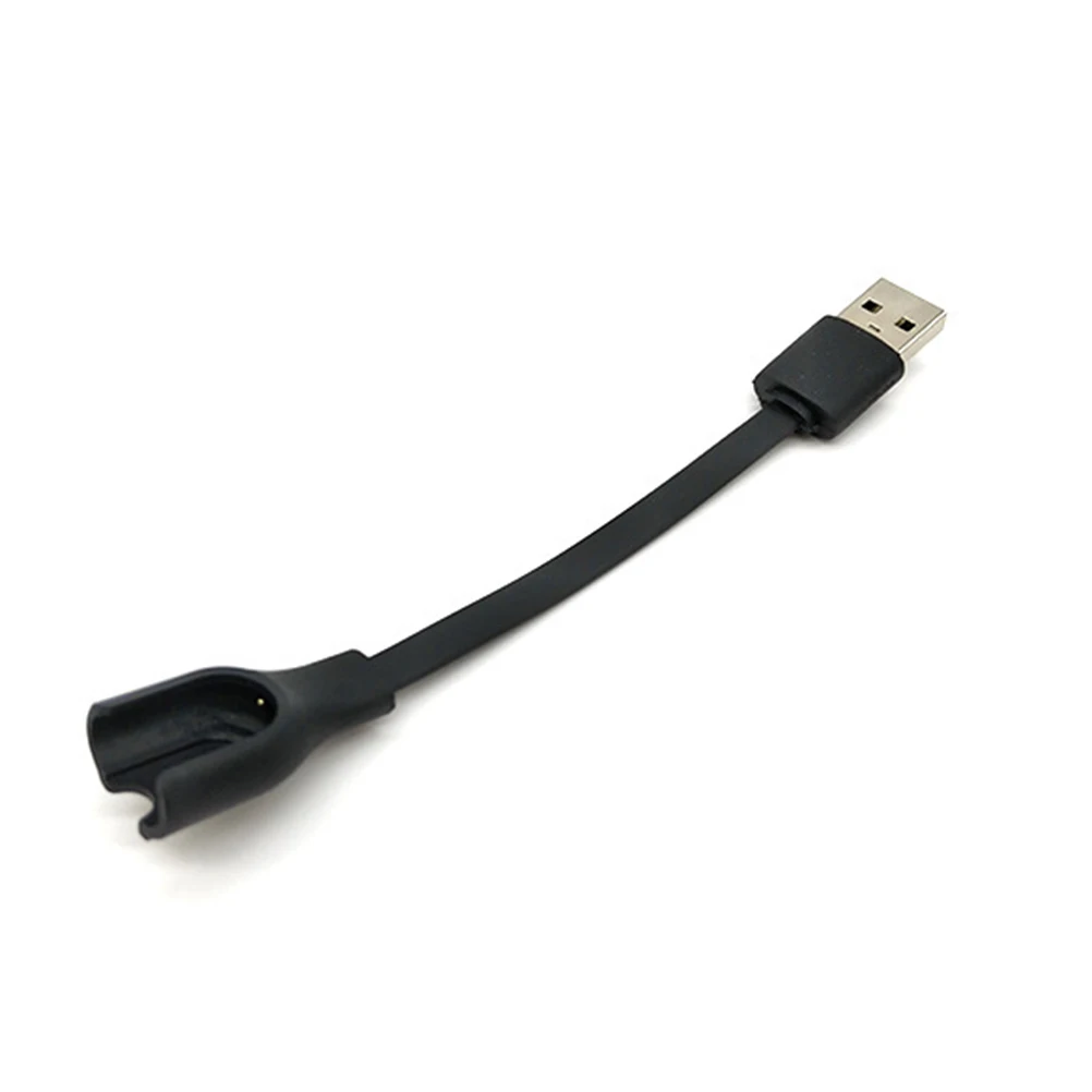 

2 Cable TPE Flat USB Charging Cord for Fitness Tracker Bracelet Gold Plating Contact Wear-resistant Flexible