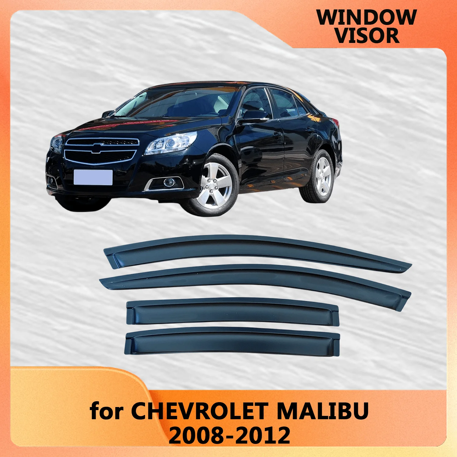 

Оконный козырек для Chevrolet MALIBU 2008 2009 2010 2011 2012, ветровые дефлекторы, защита от дождя, дверной козырек, вентиляционные шторы, солнцезащитный козырек от дождя