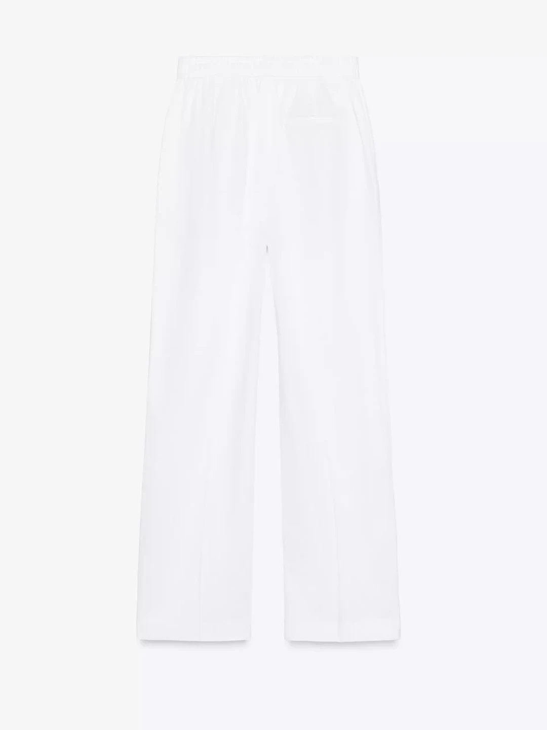 Calças Casuais de Linho Brancas Ultra- Atraentes com Corte Solto e Pernas Retas para Mulheres Verão Finas Novas Sle 2025 Calças Longas