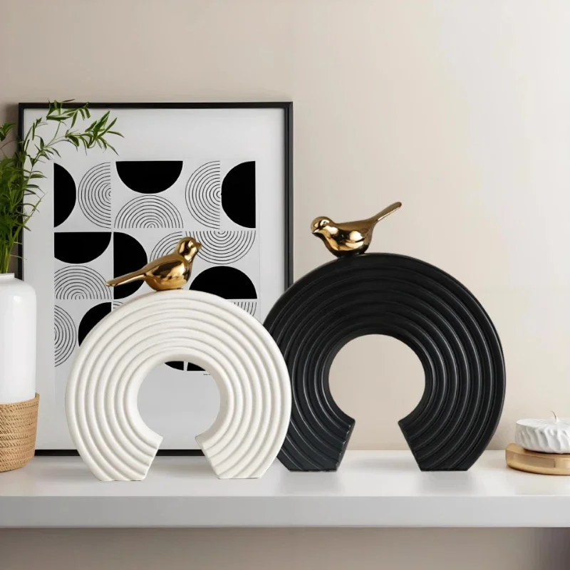 Nordic simple ceramic ornaments, home accessories, living room entrance TV cabinet wine cabinet decoration housewarming gift