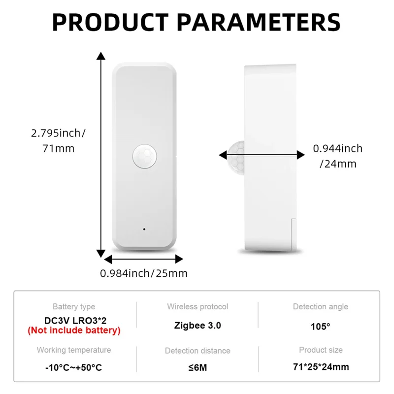 A86I-Zigbee Motion Sensor Smart Motion Detector For Home Security Wireless Motion Sensor App Remote Monitor