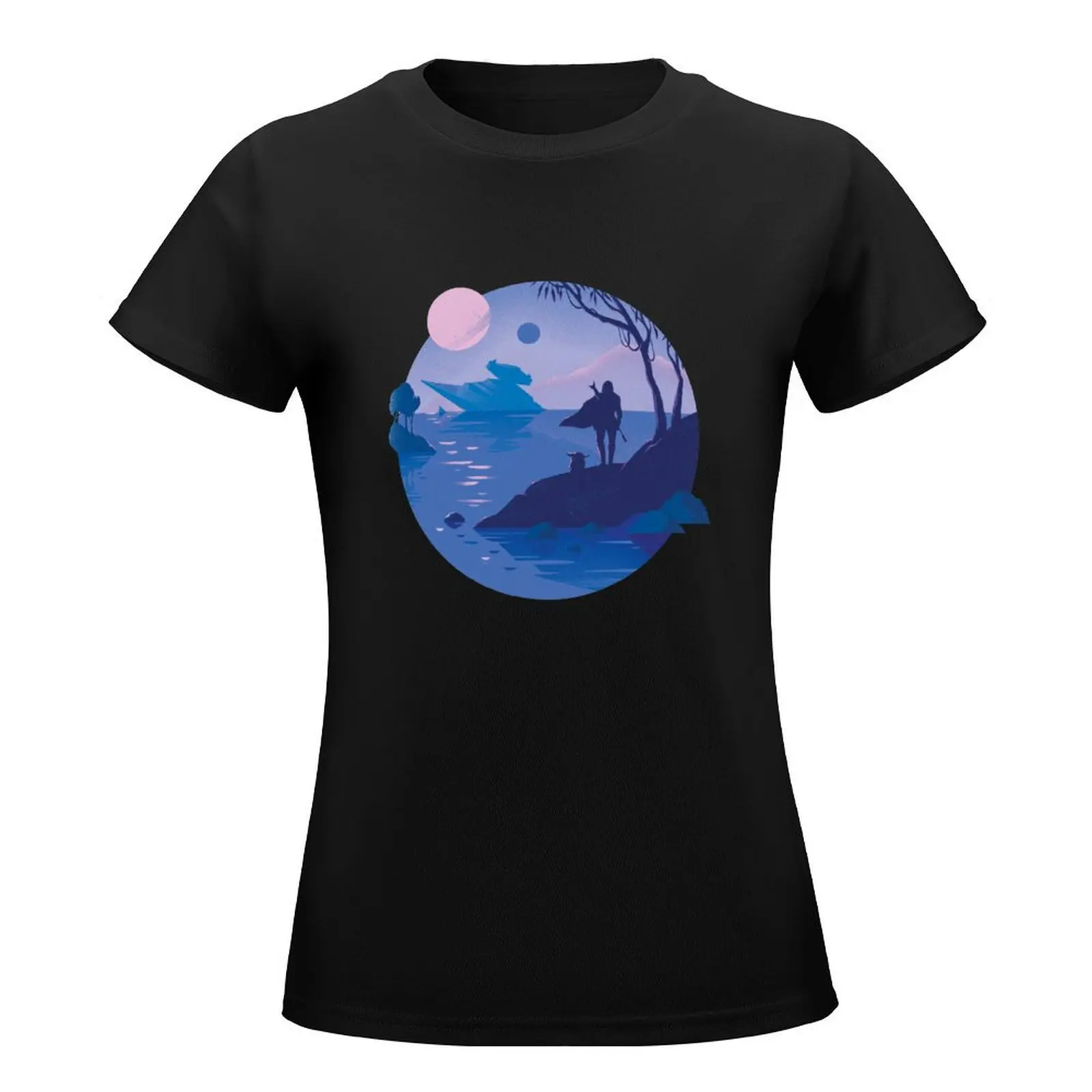 Galaxy blues T-Shirt Aesthetic clothing funny oversized Woman T-shirts