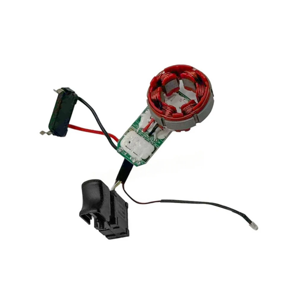 

For Cordless Drill Replacement 16 8V Brushless Motor Stator and Switch Assembly with Control Panel and LED Connector