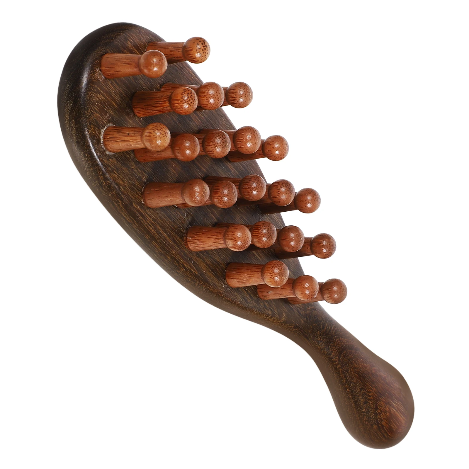 

Wooden Massage Light Brown Anti-static Travel Scalp Detangler Wide Tooth Natural Comb Wood Long Hair Tool