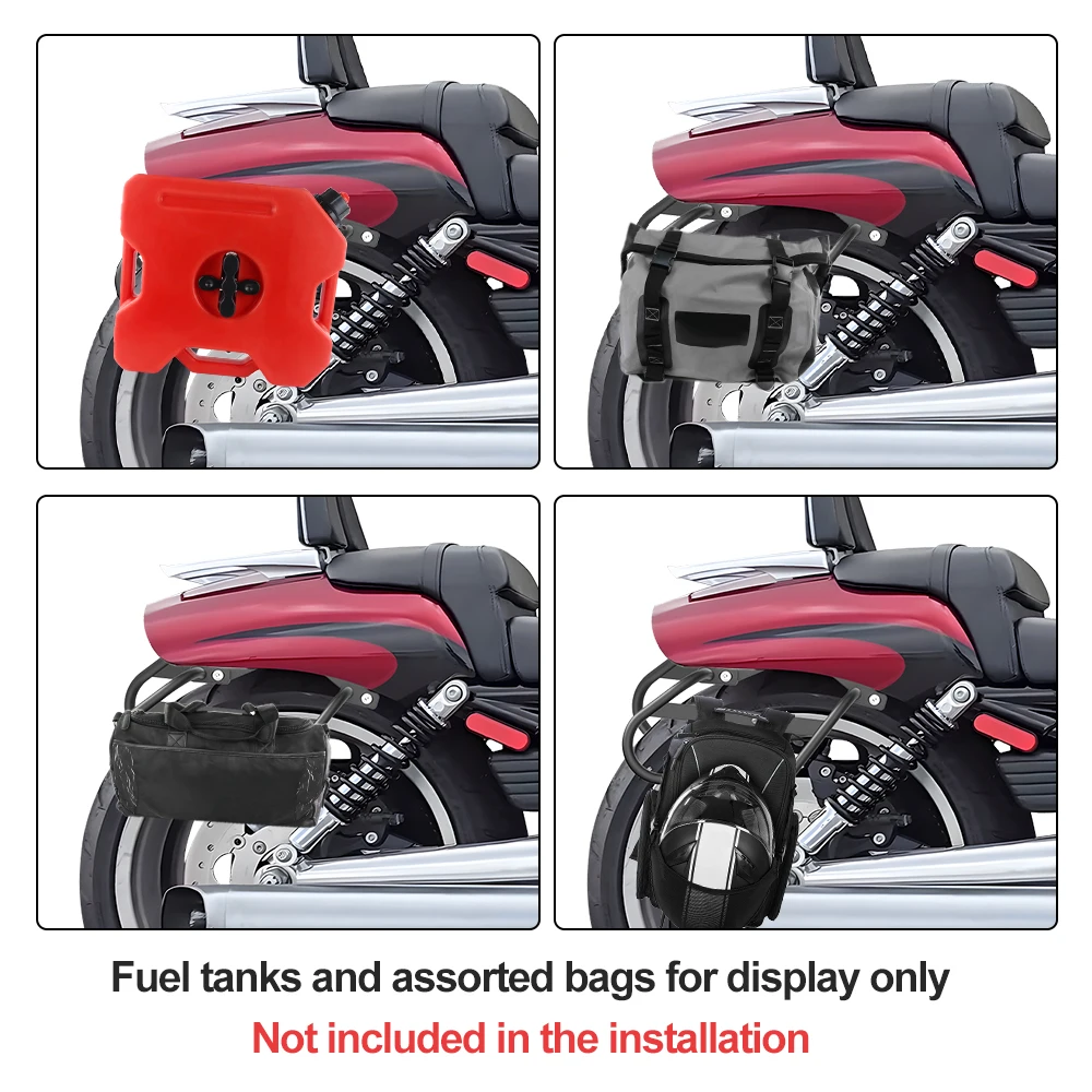 Porte-bagages latéraux pour moto Harley Davidson V-ROD 2012 2013 – 2017, Support de sacoche latérale, Support de sac de coffre