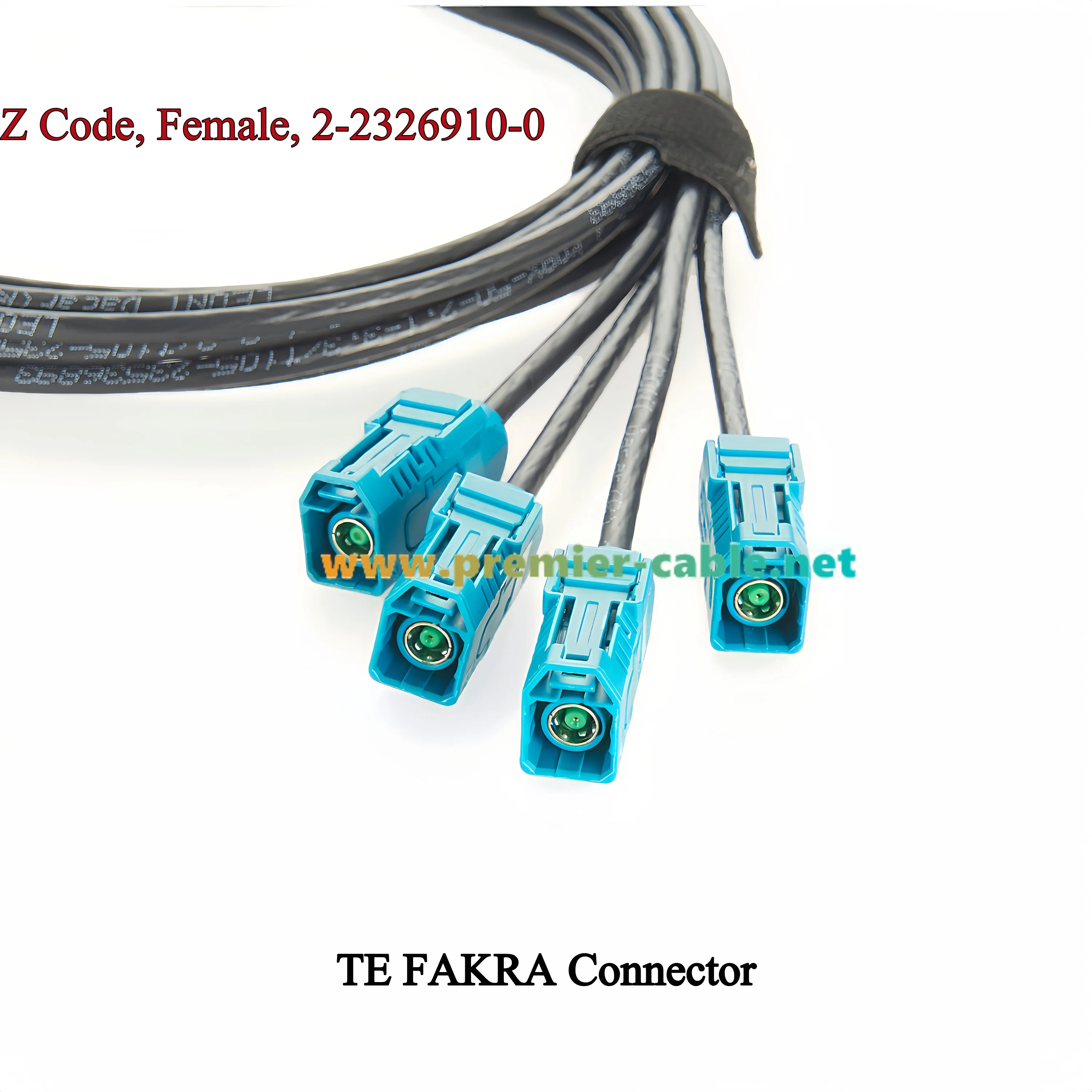 4-in-1 TE Mini Fakra Stecker auf Fakra Buchse Vierfach-Anschluss Auto-GPS-Antennenkabel 2-2298724-9 zu 2-2326910-0 für GMSL-Kamera – Detail 4
