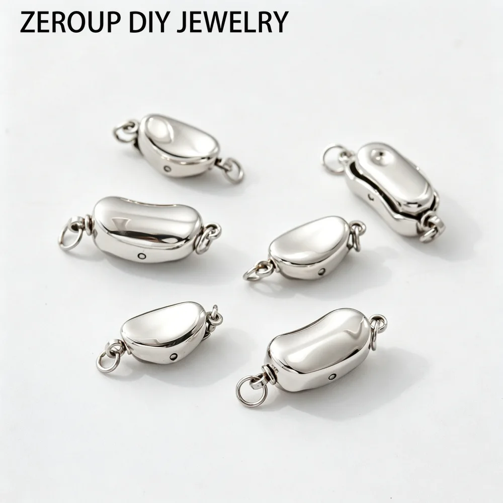 Stainless steel titanium steel ingot buckle pearl necklace buckle DIY high-grade polished closing buckle 1piece